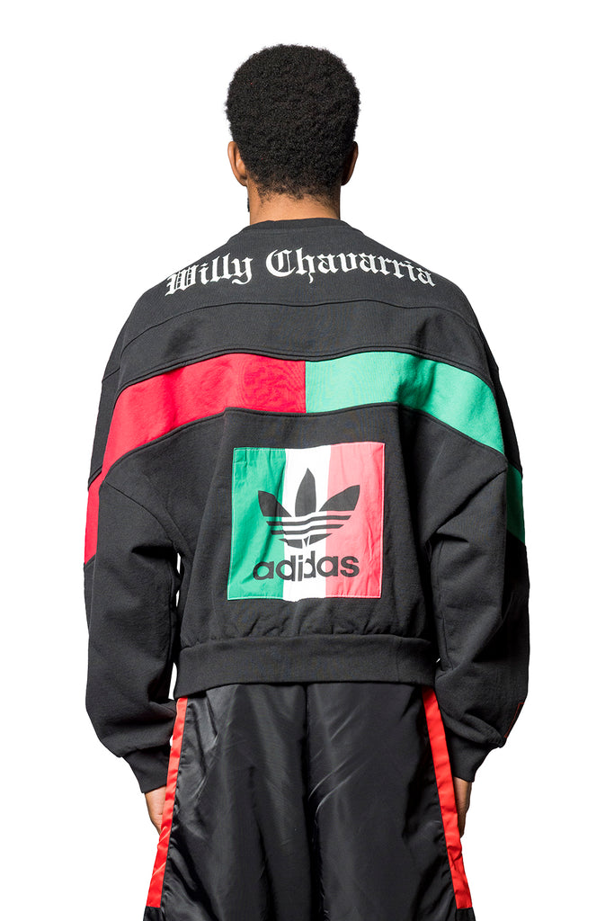 ADIDAS ORIGINALS X WILLY CHAVARRIA BBALL CREWNECK BLACK Dark Slate Gray
