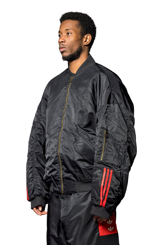 ADIDAS ORIGINALS X WILLY CHAVARRIA WC SATIN BOMBER BLACK Dark Slate Gray