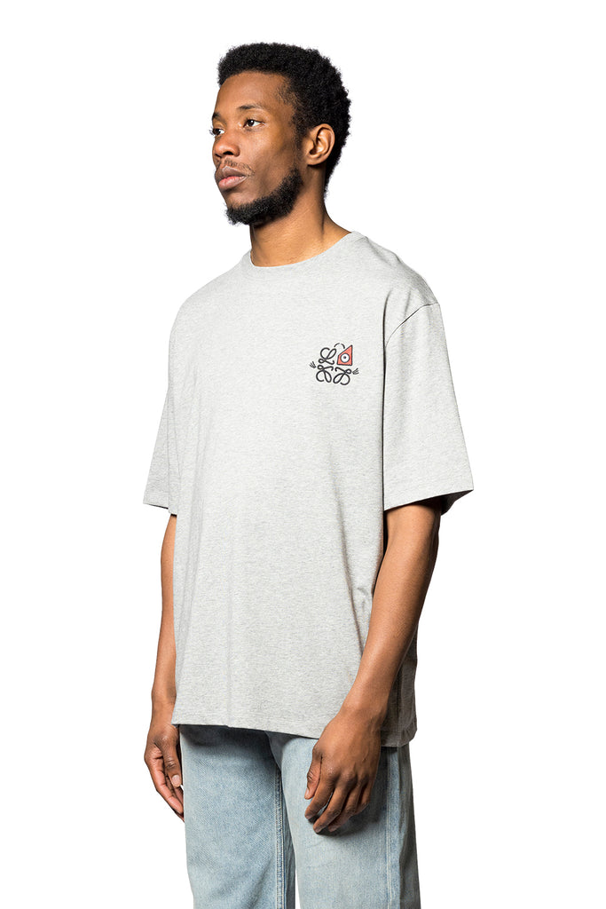 LOEWE LOOSE FIT T-SHIRT GREY MELANGE Light Gray