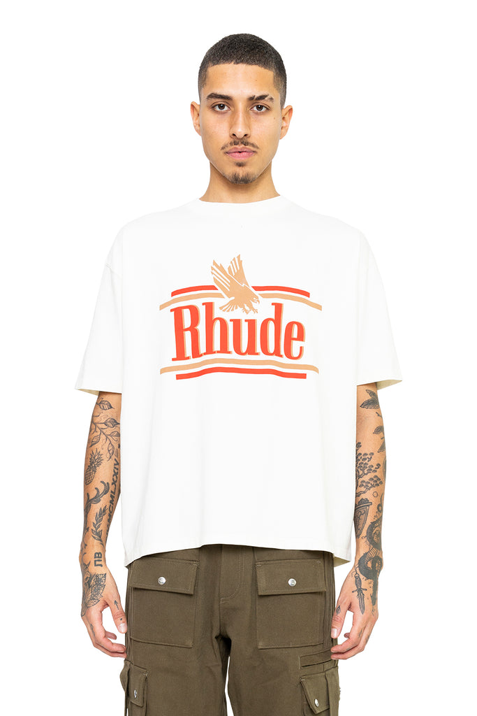 RHUDE RHUDE ROSSA TEE VTG WHITE Antique White