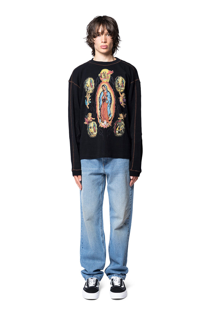 Service Area DENIM 5-POCKET PANTS Black