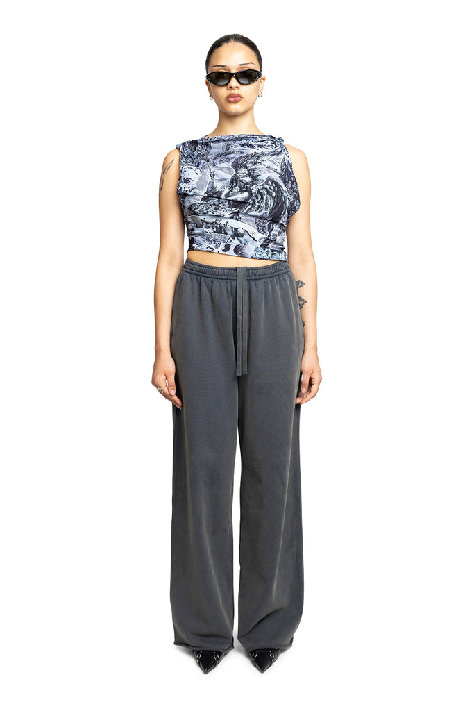 Acne Studios PRINTED BLOUSE MULTI GREY Dark Slate Gray