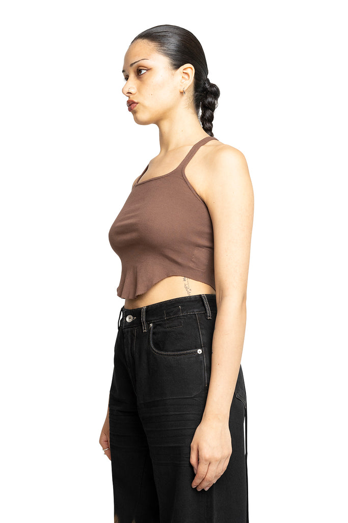 Rick Owens DRKSHDW BASIC TANK CROPPED TERRA Wheat