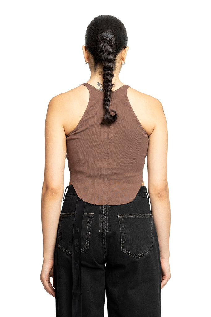 Rick Owens DRKSHDW BASIC TANK CROPPED TERRA Black