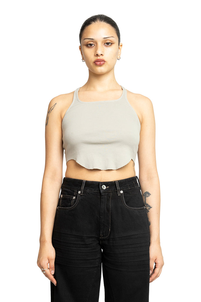 Rick Owens DRKSHDW BASIC TANK CROPPED PEARL Wheat