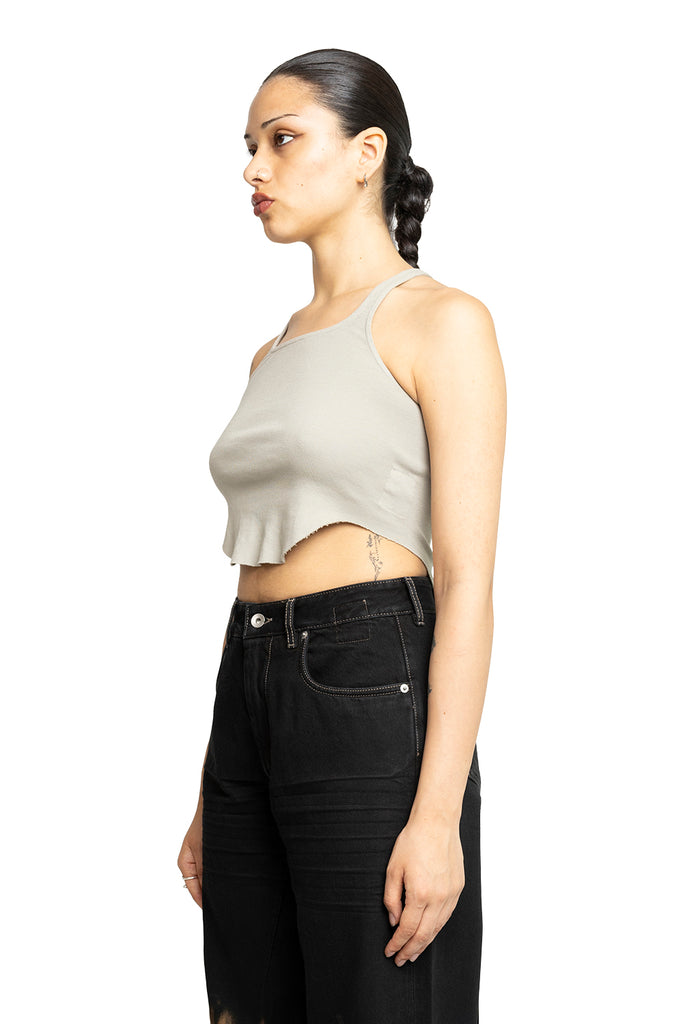 Rick Owens DRKSHDW BASIC TANK CROPPED PEARL Black