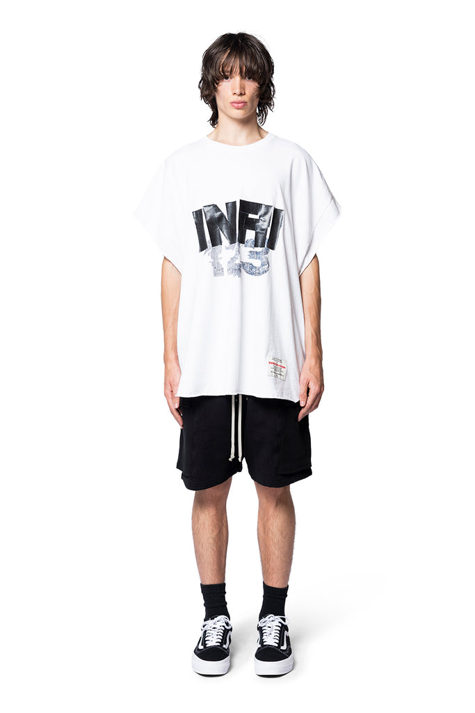 123 RIVINGTON INRI CUT OFF TEE VINTAGE WHITE Antique White