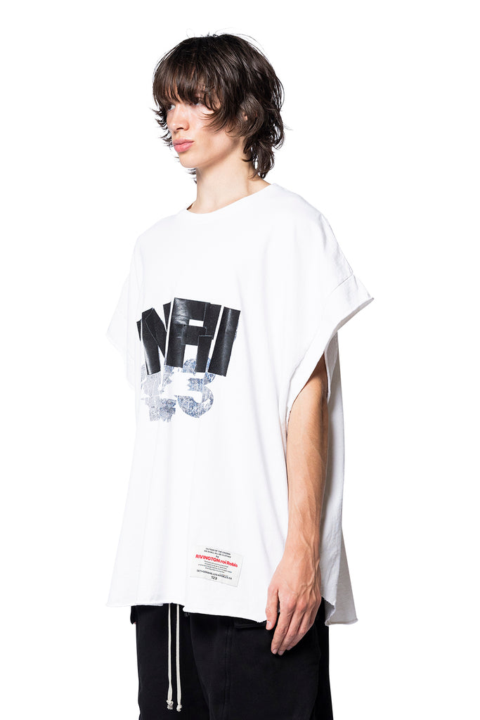 123 RIVINGTON INRI CUT OFF TEE VINTAGE WHITE Misty Rose