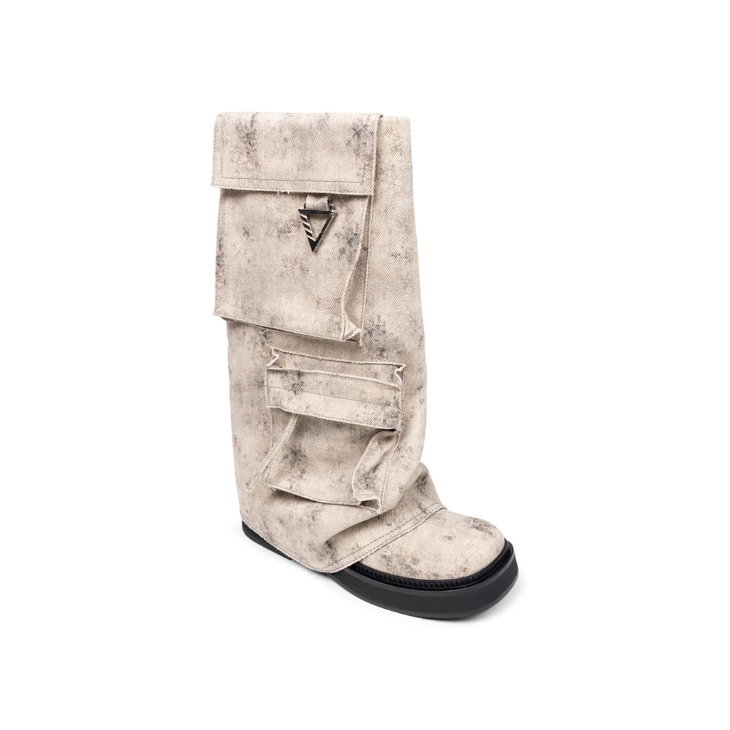 The Attico 'ROBIN' FERN BOOT SAND MELANGE Light Gray