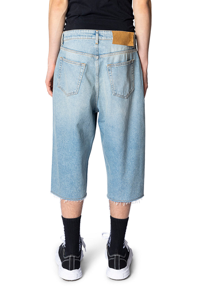 MM6 TAPED DENIM SHORTS LIGHT BLUE Dark Gray