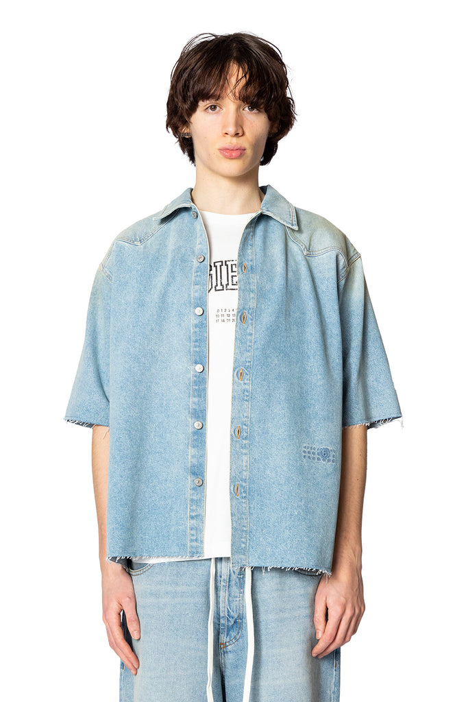 MM6 DENIM SHIRT BLUE Gray