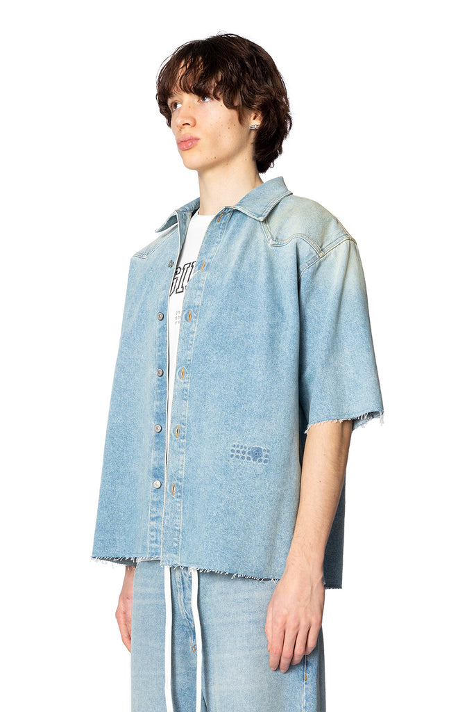 MM6 DENIM SHIRT BLUE Gray