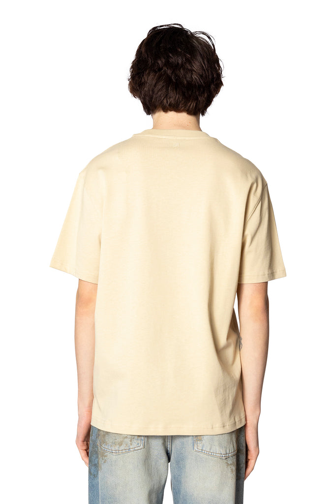 Ami Paris CLASSIC ADC EMBOSSE TSHIRT GINGER Bisque