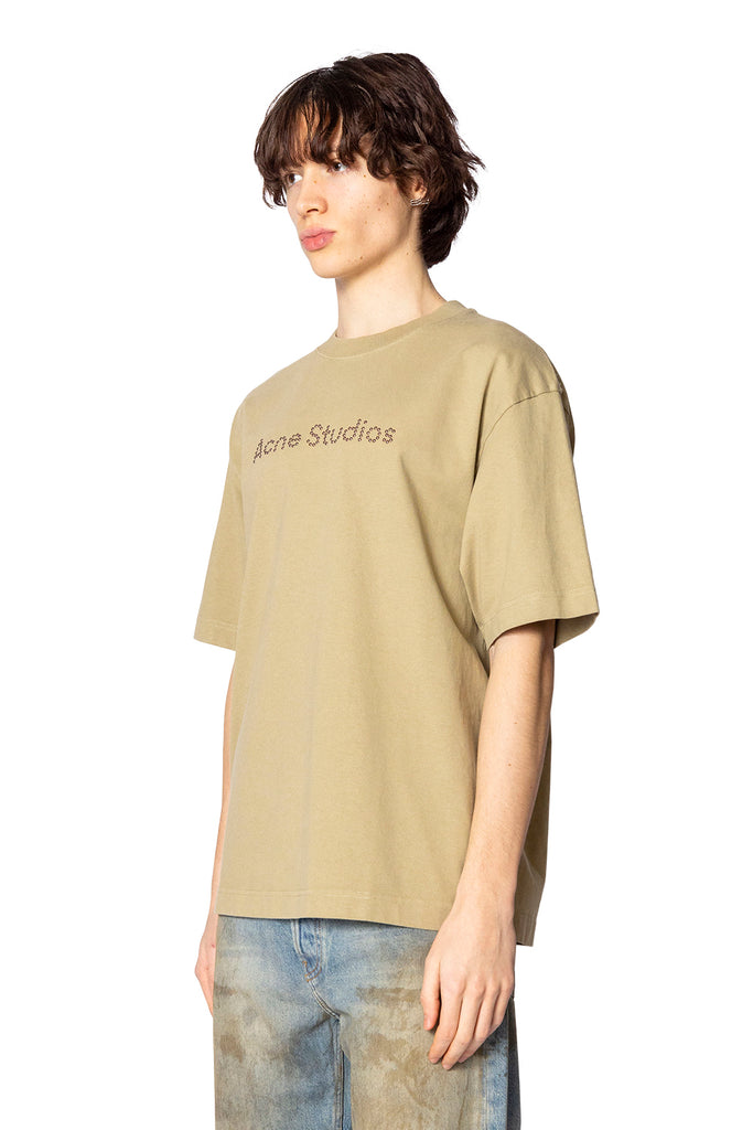 Acne Studios LOGO T-SHIRT - RELAXED FIT SAND BEIGE Tan