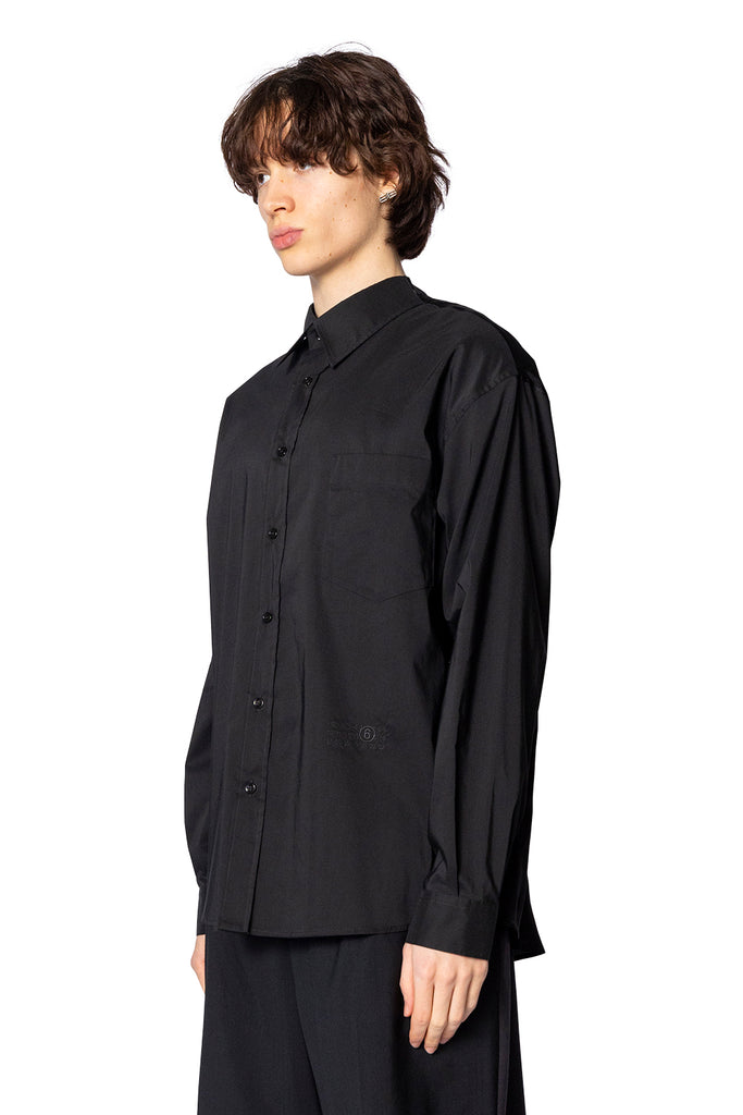 MM6 LONG SLEEVED SHIRT BLACK Dark Slate Gray