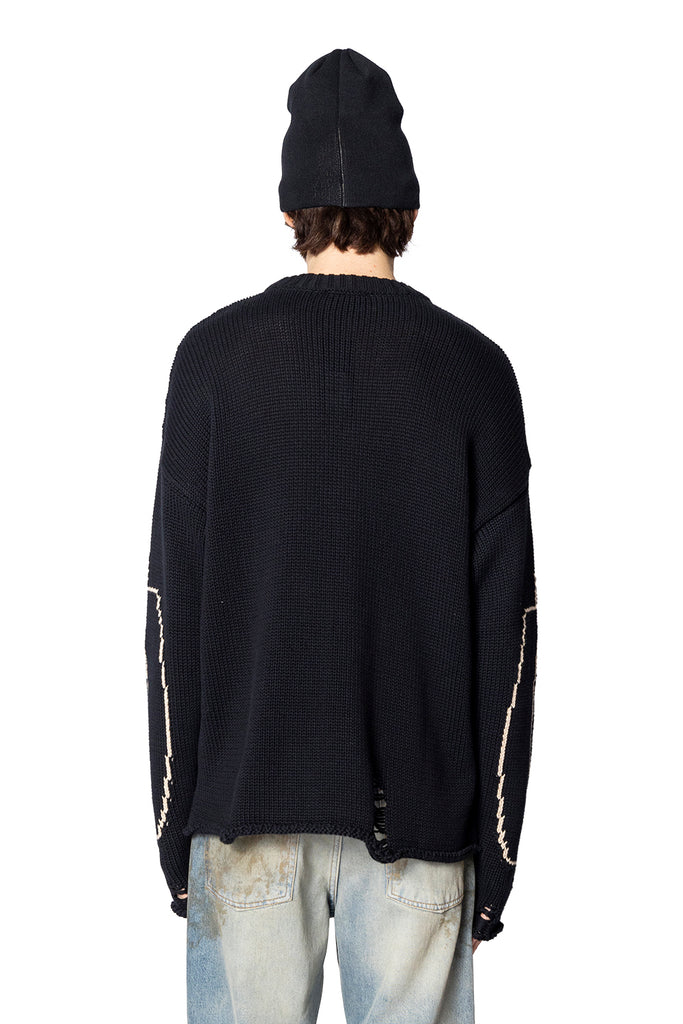 ASKYURSELF BANNED KNIT BLACK Black