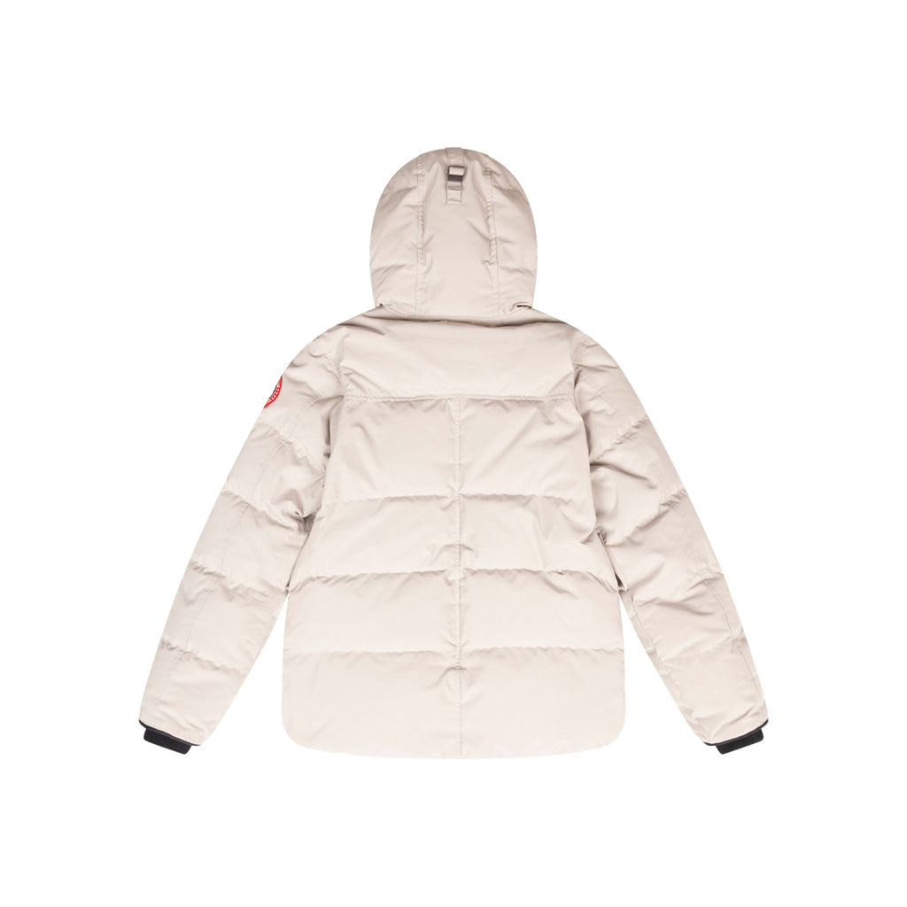 ANSH46 ARCHIVE MACMILLAN LOGO-APPLIQUID QUILTED HOODED DOWN PARKA Antique White