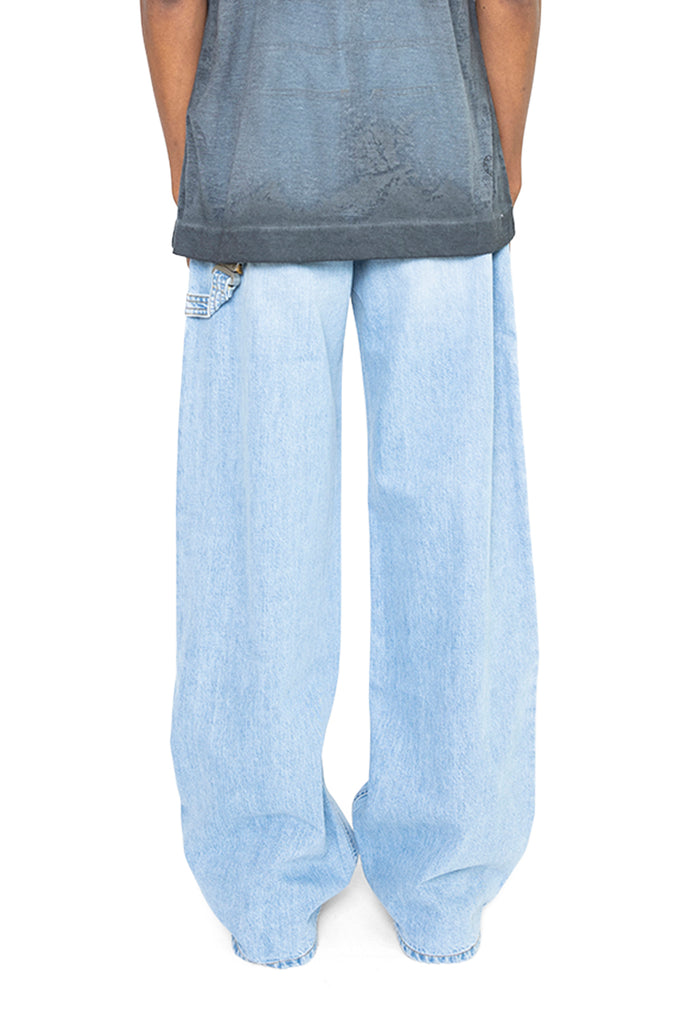 1017 ALYX 9SM WIDE LEG JEANS WITH BUCKLE MID BLUE Light Blue