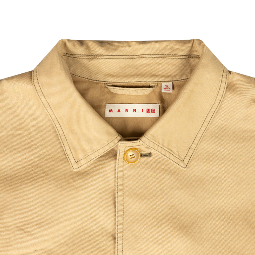 ANSH46 ARCHIVE MARNI X UNIQLO COTTON SHIRT Tan