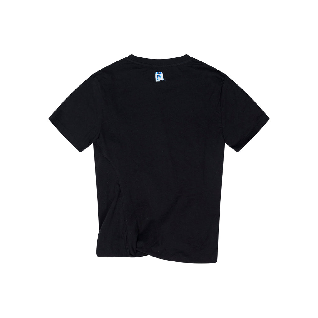 ANSH46 ARCHIVE KNOTTED GRAPHIC LOGO T-SHIRT Black