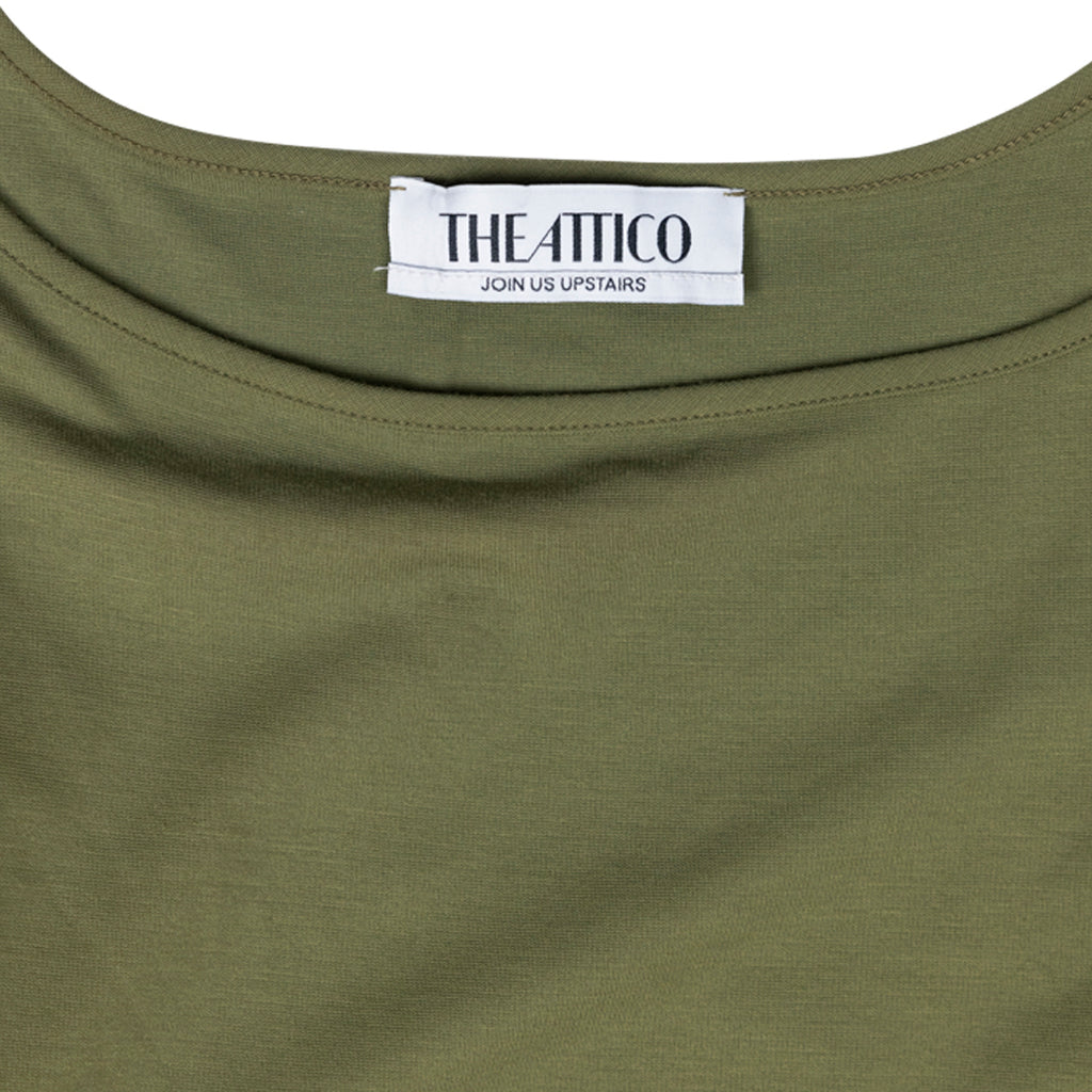 ANSH46 ARCHIVE CANNOTA "YURI" TOP Dark Olive Green