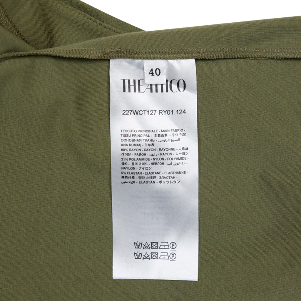 ANSH46 ARCHIVE CANNOTA "YURI" TOP Dark Olive Green