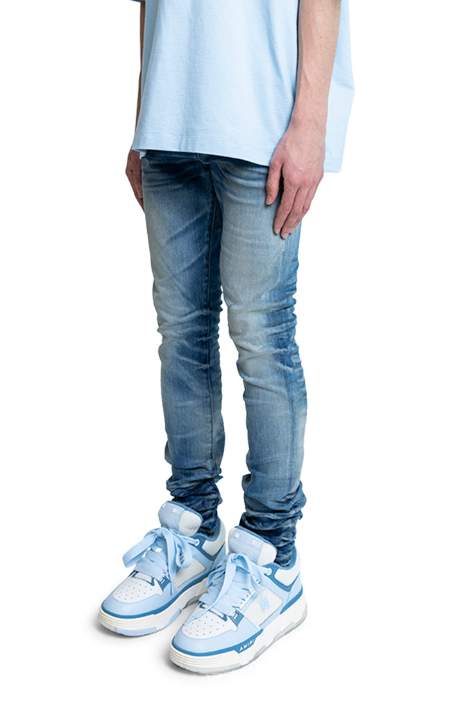 Amiri STACK JEAN HONEYCOMB INDIGO Light Gray