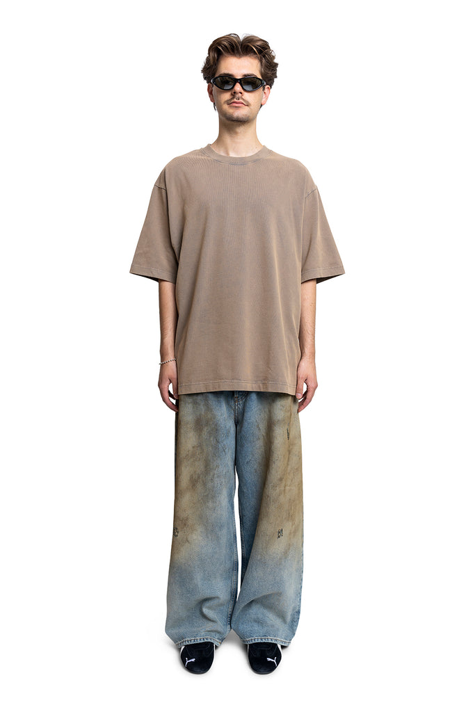 Acne Studios CREW NECK T-SHIRT - TAUPE BROWN Rosy Brown
