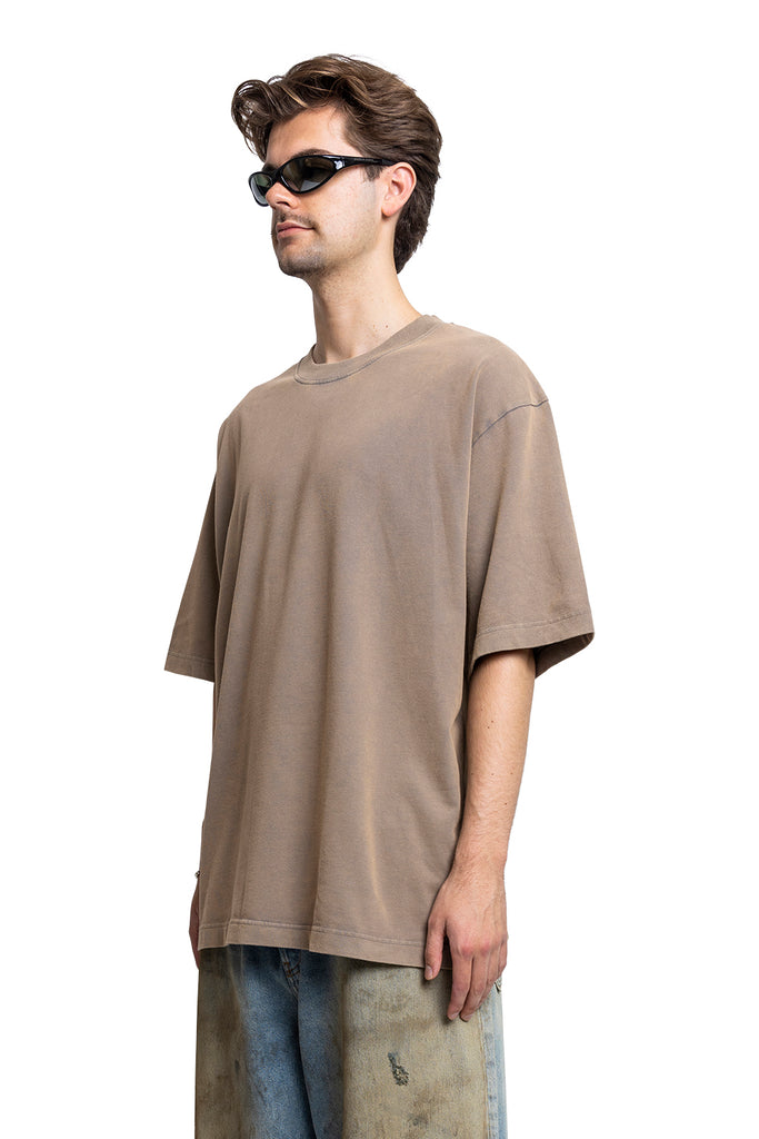 Acne Studios CREW NECK T-SHIRT - TAUPE BROWN Rosy Brown