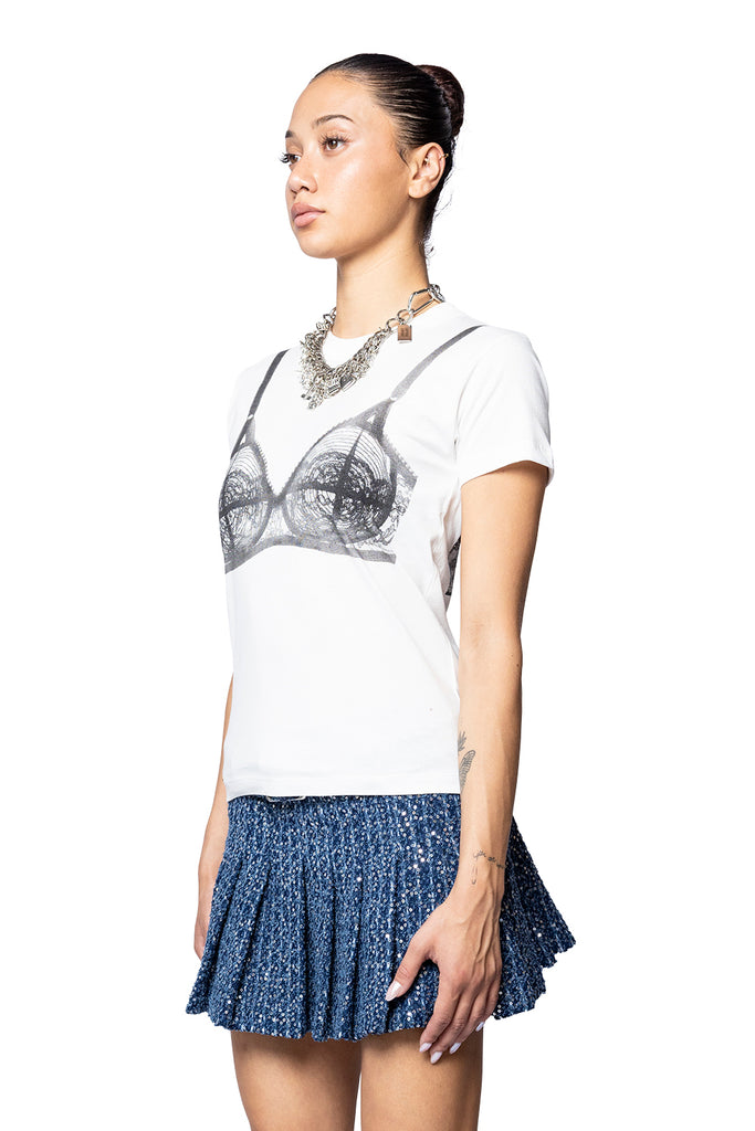 VAQUERA BRA T SHIRT KNIT WHITE Dark Slate Gray