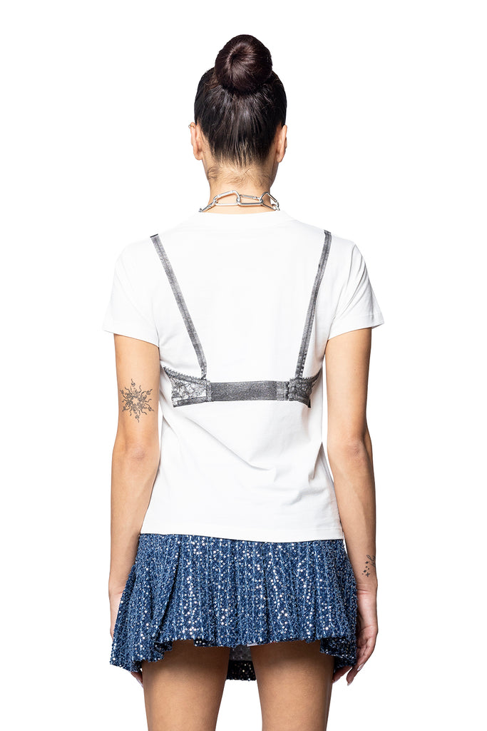 VAQUERA BRA T SHIRT KNIT WHITE Black