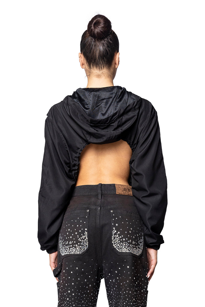 PROTOTYPES BACKLESS TRACKSUIT JACKET BLACK Dark Slate Gray