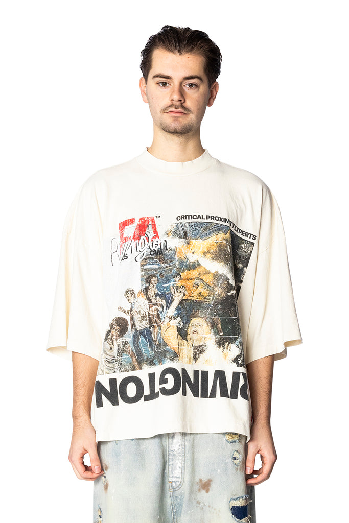 123 RIVINGTON CRITICAL PROXIMITY TEE MAX WHITE Beige