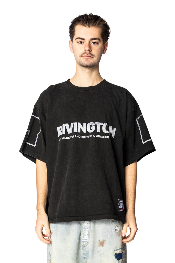 123 RIVINGTON HIS OWN CVA TEE MECHANIC BLACK Wheat