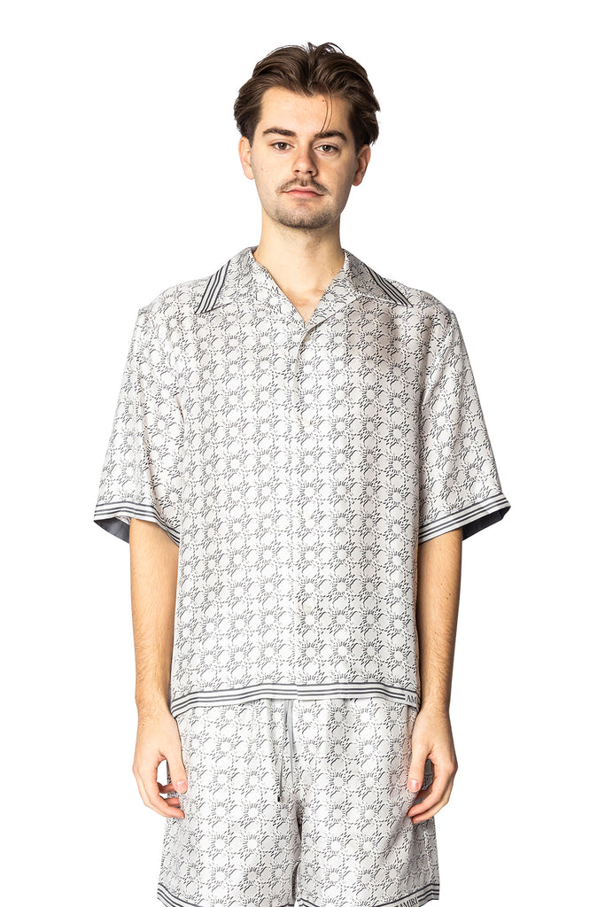 Amiri MA QUAD BOWLING SHIRT ASPHALT Light Gray