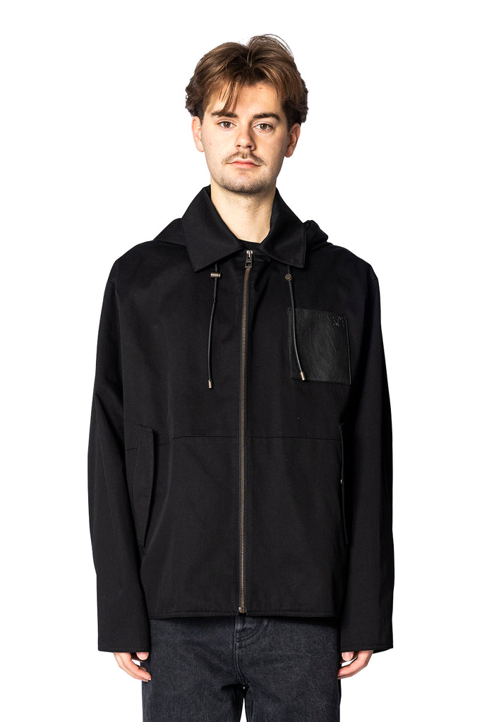 LOEWE HOODED JACKET BLACK Black