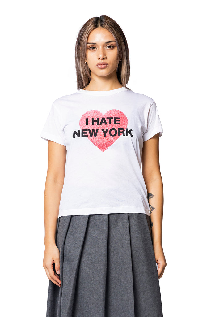 VAQUERA I HATE NY T SHIRT KNIT WHITE Dark Slate Gray