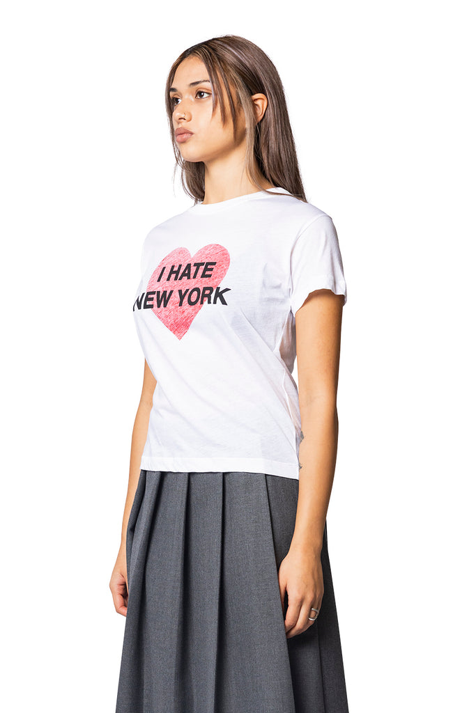 VAQUERA I HATE NY T SHIRT KNIT WHITE Dark Slate Gray