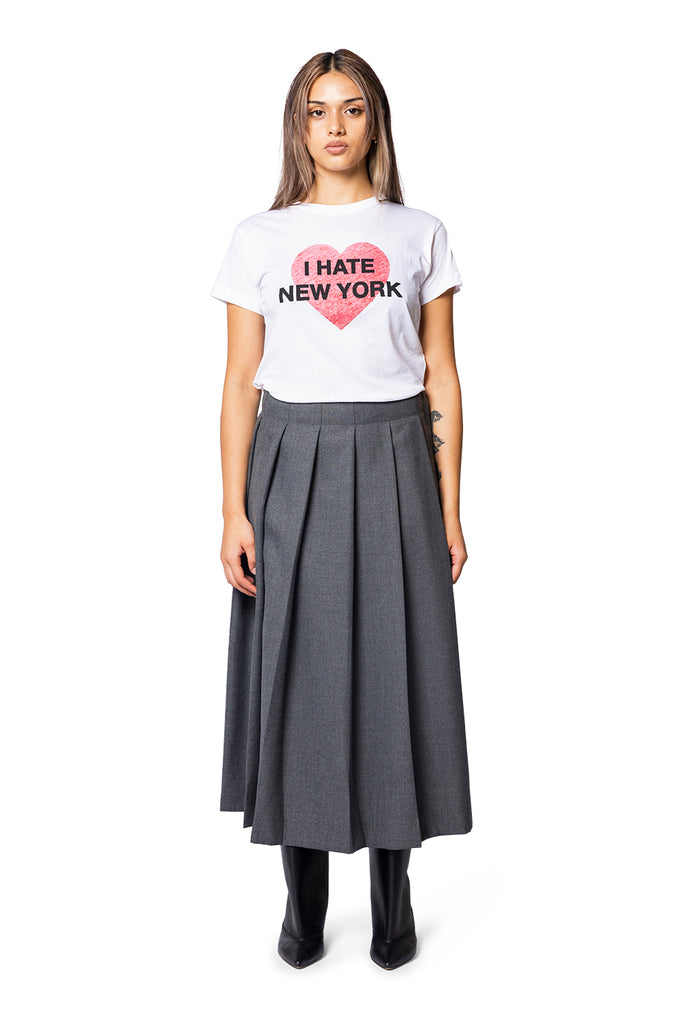 VAQUERA I HATE NY T SHIRT KNIT WHITE Dark Slate Gray