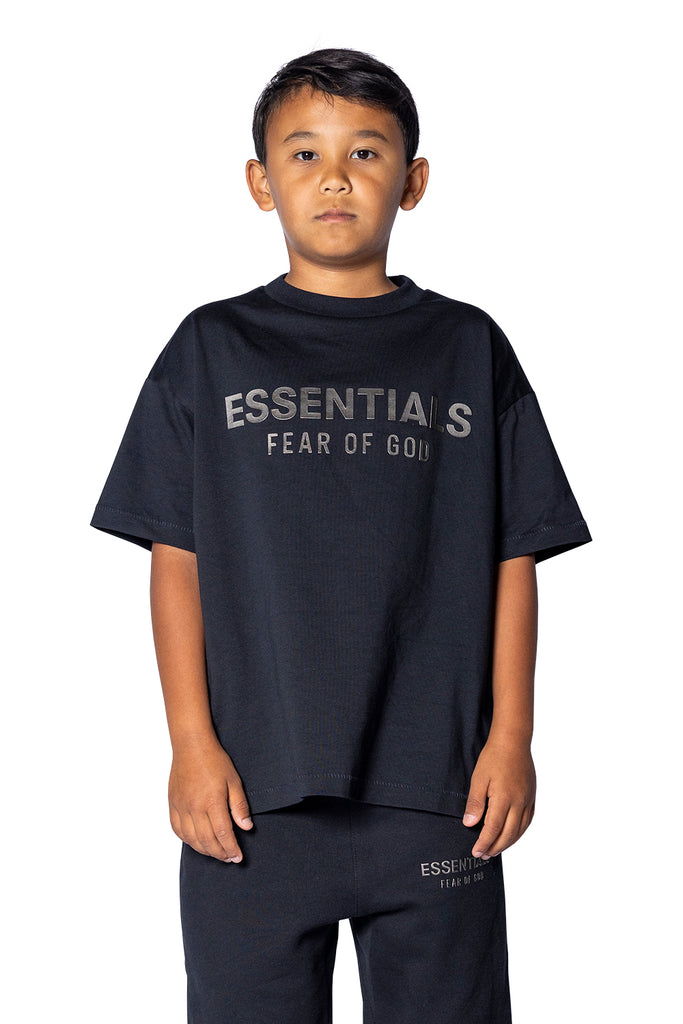 FOG ESSENTIALS KID'S CLASSIC CREWNECK TEE JET BLACK Dark Slate Gray