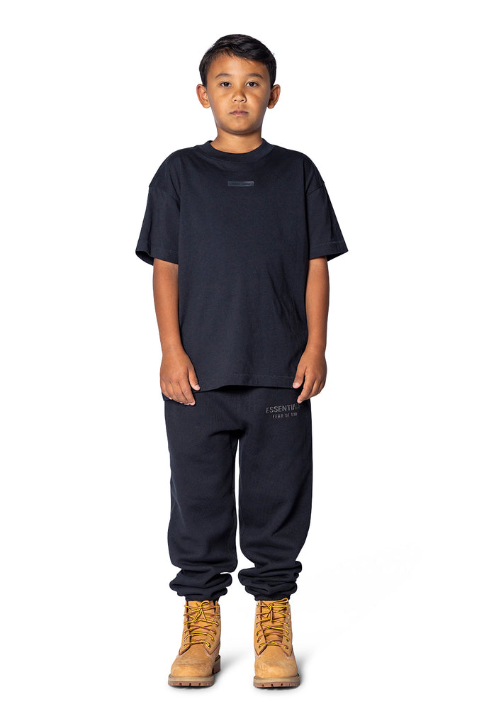 FOG ESSENTIALS KID'S ESSENTIAL LOUNGE T-SHIRT JET BLACK Dark Slate Gray
