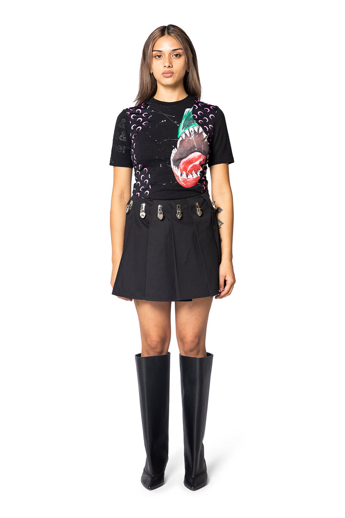 CHOPOVA LOWENA LADYHEATH MINI SKIRT BLACK Tan