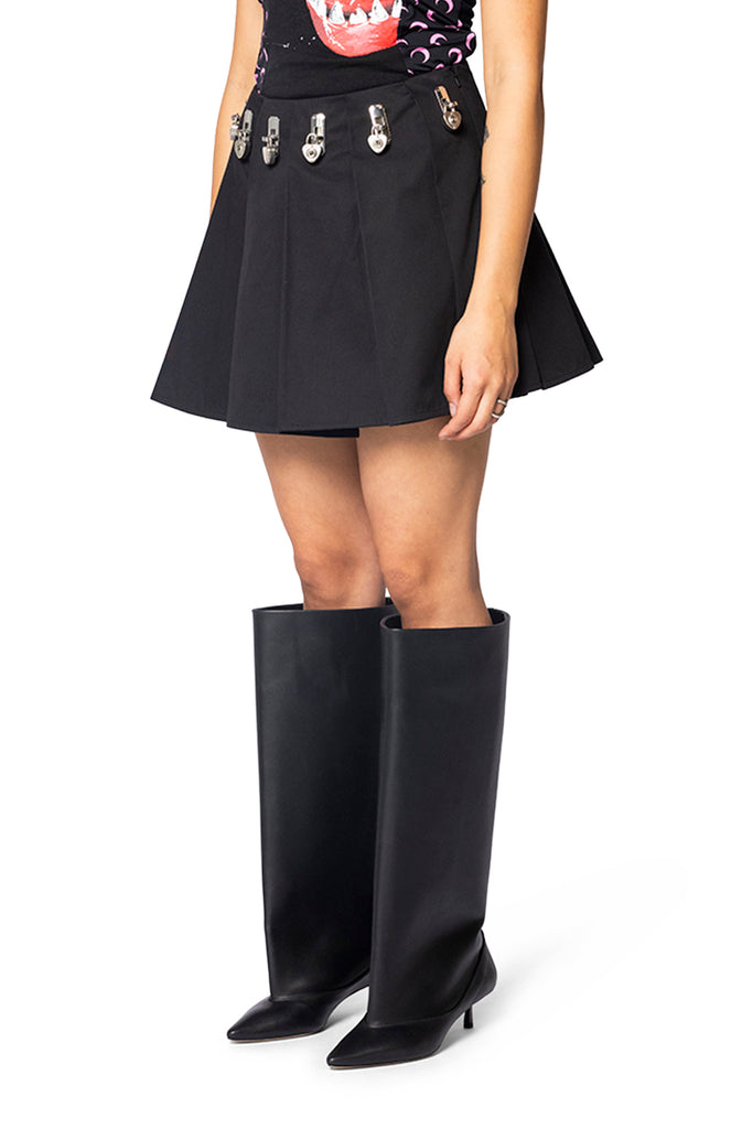 CHOPOVA LOWENA LADYHEATH MINI SKIRT BLACK Tan