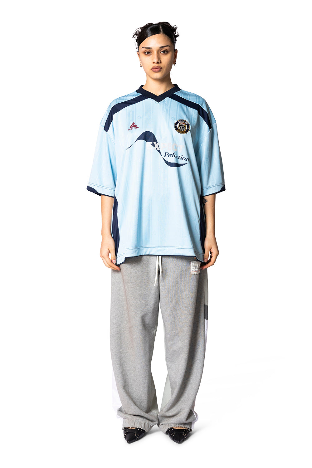 Martine Rose Football Top Light Blue Limited – ANSH46