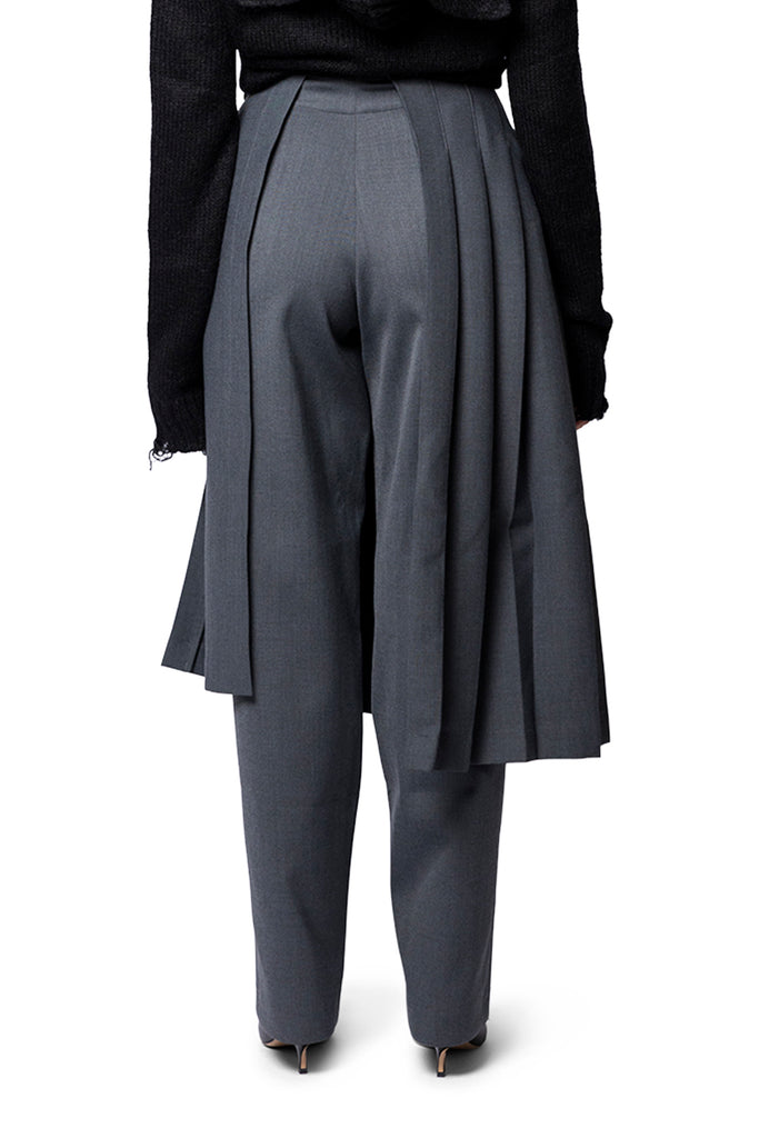 Charles Jeffrey LOVERBOY LONG WIDE LEG SKOUSER WAISTED GREY Dark Slate Gray