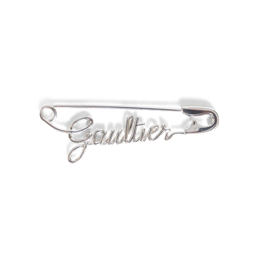 JEAN PAUL GAULTIER SAFETY PIN GAULTIER MONO EARRING SILVER Light Gray