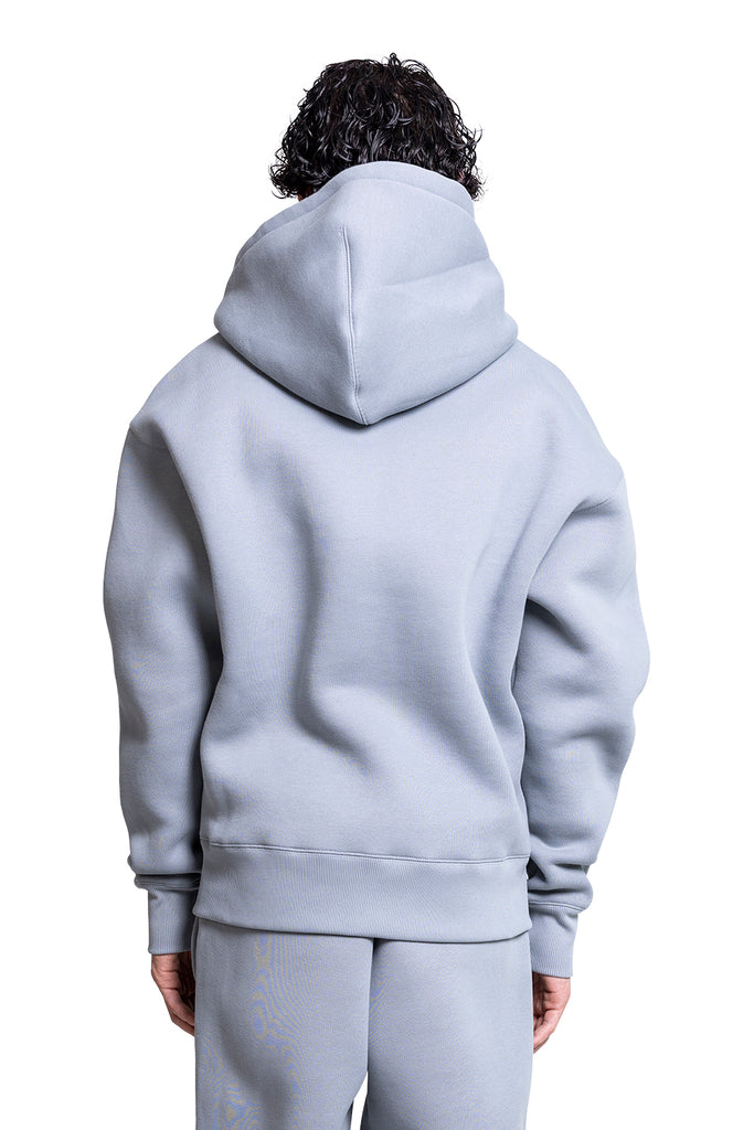 Ami Paris ZIPPED AMI DE COEUR HOODIE CLAY BLUE Light Steel Blue