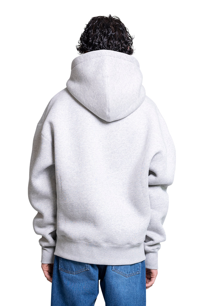 Ami Paris ZIPPED AMI DE COEUR HOODIE HEATHER ASH GREY Lavender