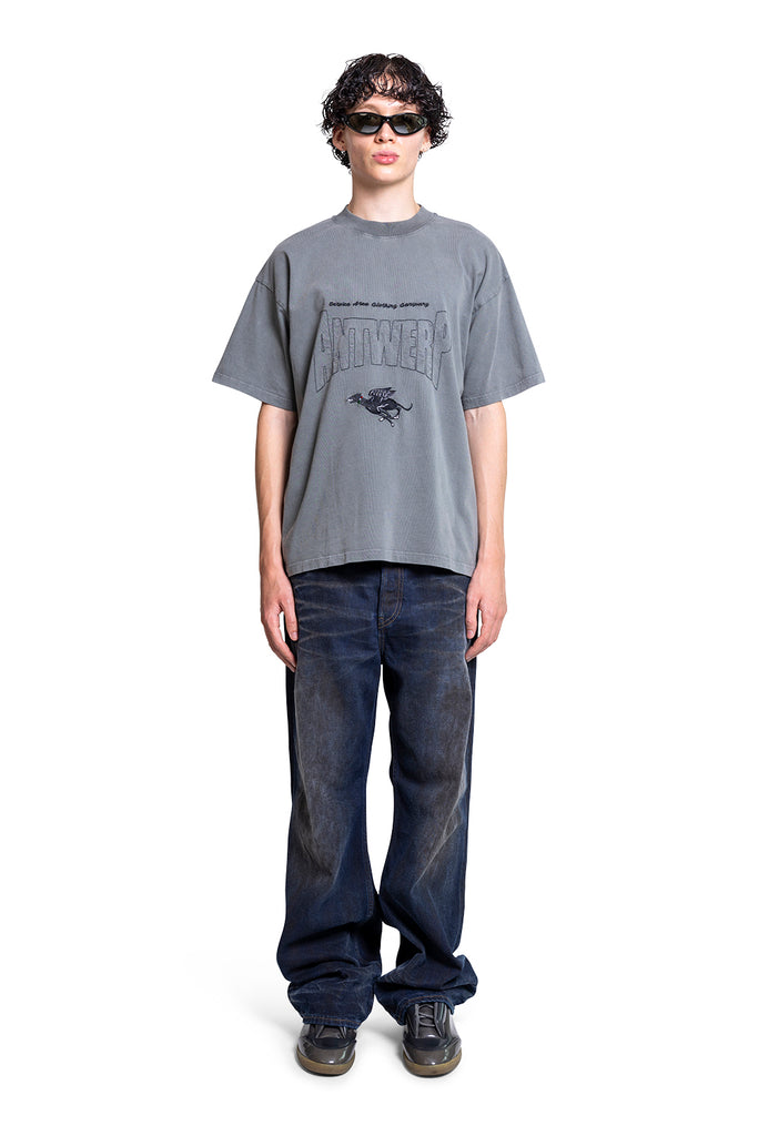 Service Area EMBROIDERED ANTWERP TEE WASHED GREY Dark Slate Gray