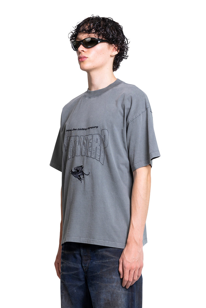 Service Area EMBROIDERED ANTWERP TEE WASHED GREY Slate Gray